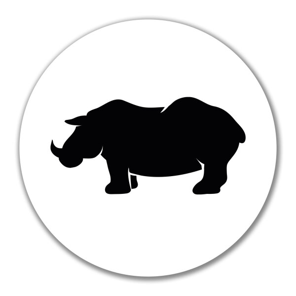 Aufkleber Nashorn Silhouette 10cm Sticker
