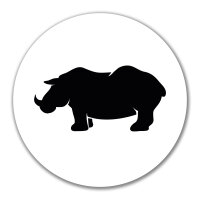 Aufkleber Nashorn Silhouette 10cm Sticker