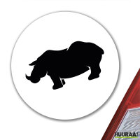 Aufkleber Nashorn Silhouette 10cm Sticker