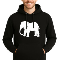Unisex Hoodie Elefant Silhouette Größe S-3XL
