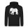 Unisex Hoodie Elefant Silhouette Größe S-3XL