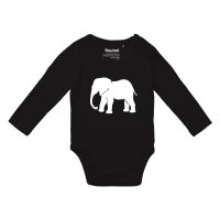 Babybody Elefant Silhouette, Bio-Baumwolle