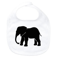 Baby Lätzchen Elefant Silhouette Klettverschluss