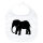 Baby Lätzchen Elefant Silhouette Klettverschluss