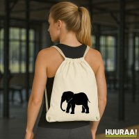 Turnbeutel Elefant Silhouette 12 Liter