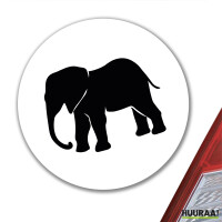 Aufkleber Elefant Silhouette 10cm Sticker