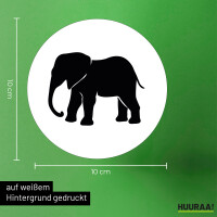 Aufkleber Elefant Silhouette 10cm Sticker