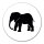 Aufkleber Elefant Silhouette 10cm Sticker