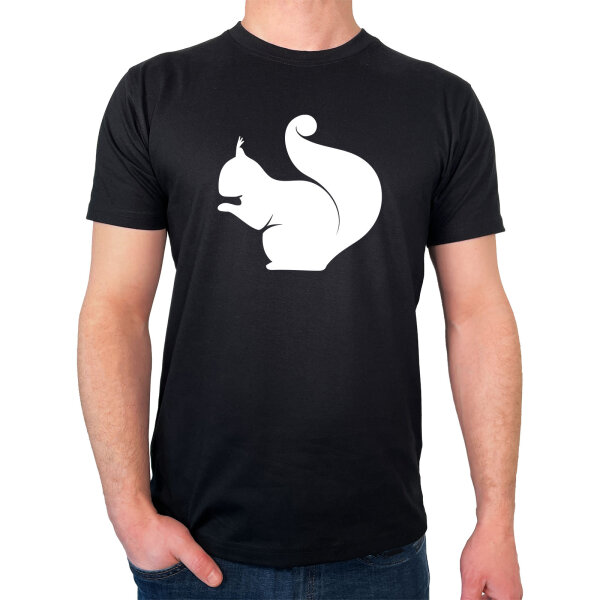 Herren T-Shirt Eichhörnchen Silhouette Größe S-3XL
