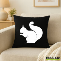 Kissen Eichhörnchen Silhouette 40x40cm
