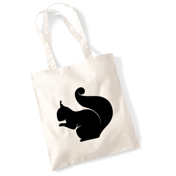 Jutebeutel Eichhörnchen Silhouette 10 Liter