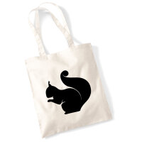 Jutebeutel Eichhörnchen Silhouette 10 Liter