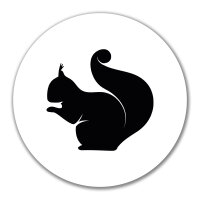 Aufkleber Eichhörnchen Silhouette 10cm Sticker