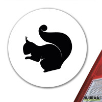 Aufkleber Eichhörnchen Silhouette 10cm Sticker