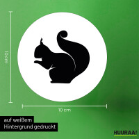 Aufkleber Eichhörnchen Silhouette 10cm Sticker