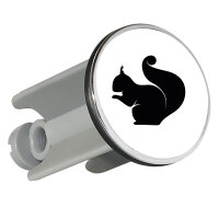 Waschbeckenstöpsel Eichhörnchen Silhouette 4cm...