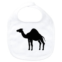 Baby Lätzchen Dromedar Kamel Silhouette Klettverschluss