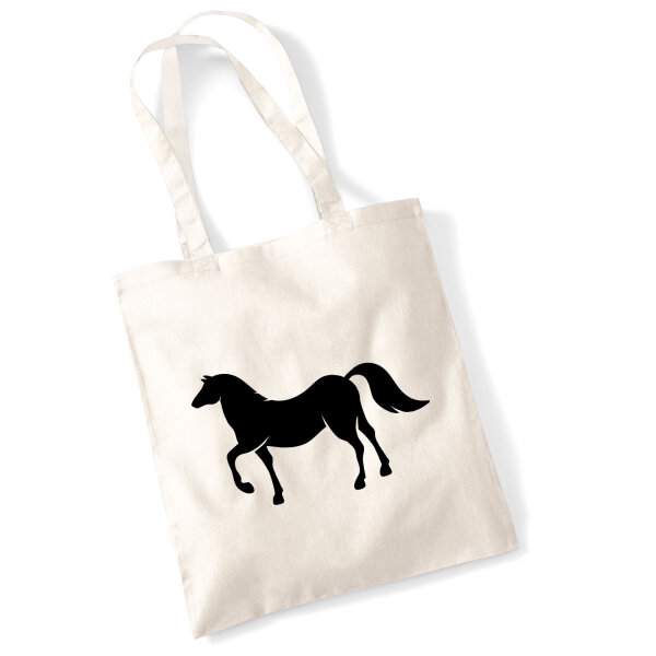 Jutebeutel Pferd Silhouette 10 Liter