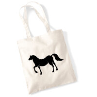 Jutebeutel Pferd Silhouette 10 Liter