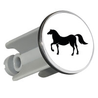 Waschbeckenstöpsel Pferd Silhouette 4cm Abflussstopfen