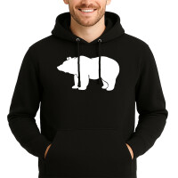 Unisex Hoodie Bär Silhouette Größe S-3XL