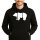 Unisex Hoodie Bär Silhouette Größe S-3XL