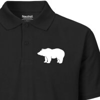 Herren Polo Shirt Bär Silhouette Größe S-3XL
