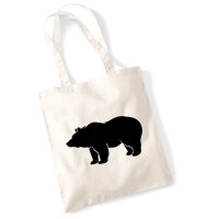 Jutebeutel Bär Silhouette 10 Liter