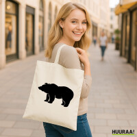 Jutebeutel Bär Silhouette 10 Liter