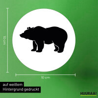 Aufkleber Bär Silhouette 10cm Sticker