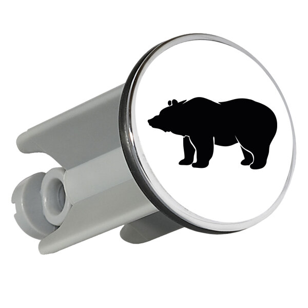 Waschbeckenstöpsel Bär Silhouette 4cm Abflussstopfen