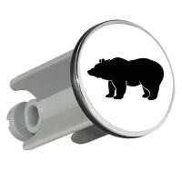 Waschbeckenstöpsel Bär Silhouette 4cm...