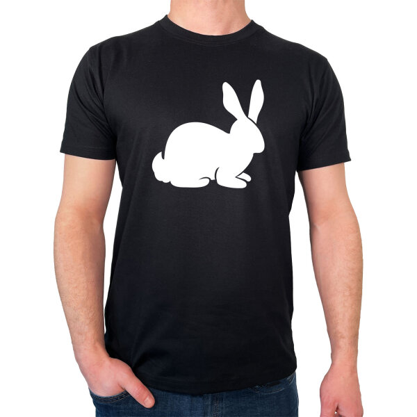 Herren T-Shirt Hase Kaninchen Silhouette Größe S-3XL