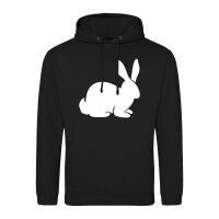 Unisex Hoodie Hase Kaninchen Silhouette Größe...