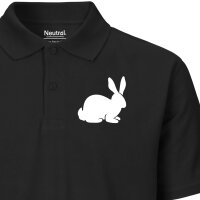 Herren Polo Shirt Hase Kaninchen Silhouette Größe S-3XL