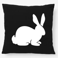 Kissen Hase Kaninchen Silhouette 40x40cm
