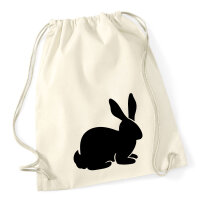 Turnbeutel Hase Kaninchen Silhouette 12 Liter