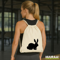 Turnbeutel Hase Kaninchen Silhouette 12 Liter