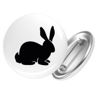Button Hase Kaninchen Silhouette