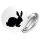 Button Hase Kaninchen Silhouette