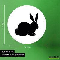 Aufkleber Hase Kaninchen Silhouette 10cm Sticker