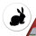 Aufkleber Hase Kaninchen Silhouette 10cm Sticker