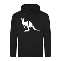 Unisex Hoodie Kangaroo Silhouette Größe S-3XL