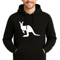 Unisex Hoodie Kangaroo Silhouette Größe S-3XL
