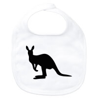 Baby Lätzchen Kangaroo Silhouette Klettverschluss