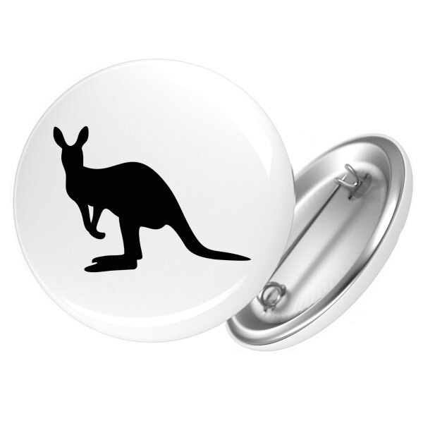Button Kangaroo Silhouette