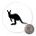 Magnet Kangaroo Silhouette 59mm Kühlschrankmagnet Flaschenöffner