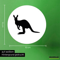 Aufkleber Kangaroo Silhouette 10cm Sticker