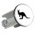 Waschbeckenstöpsel Kangaroo Silhouette 4cm Abflussstopfen