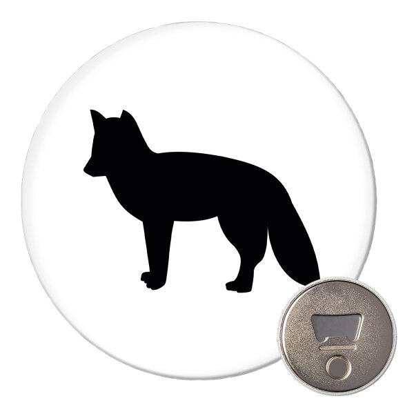 Magnet Fuchs Silhouette 59mm Kühlschrankmagnet Flaschenöffner
